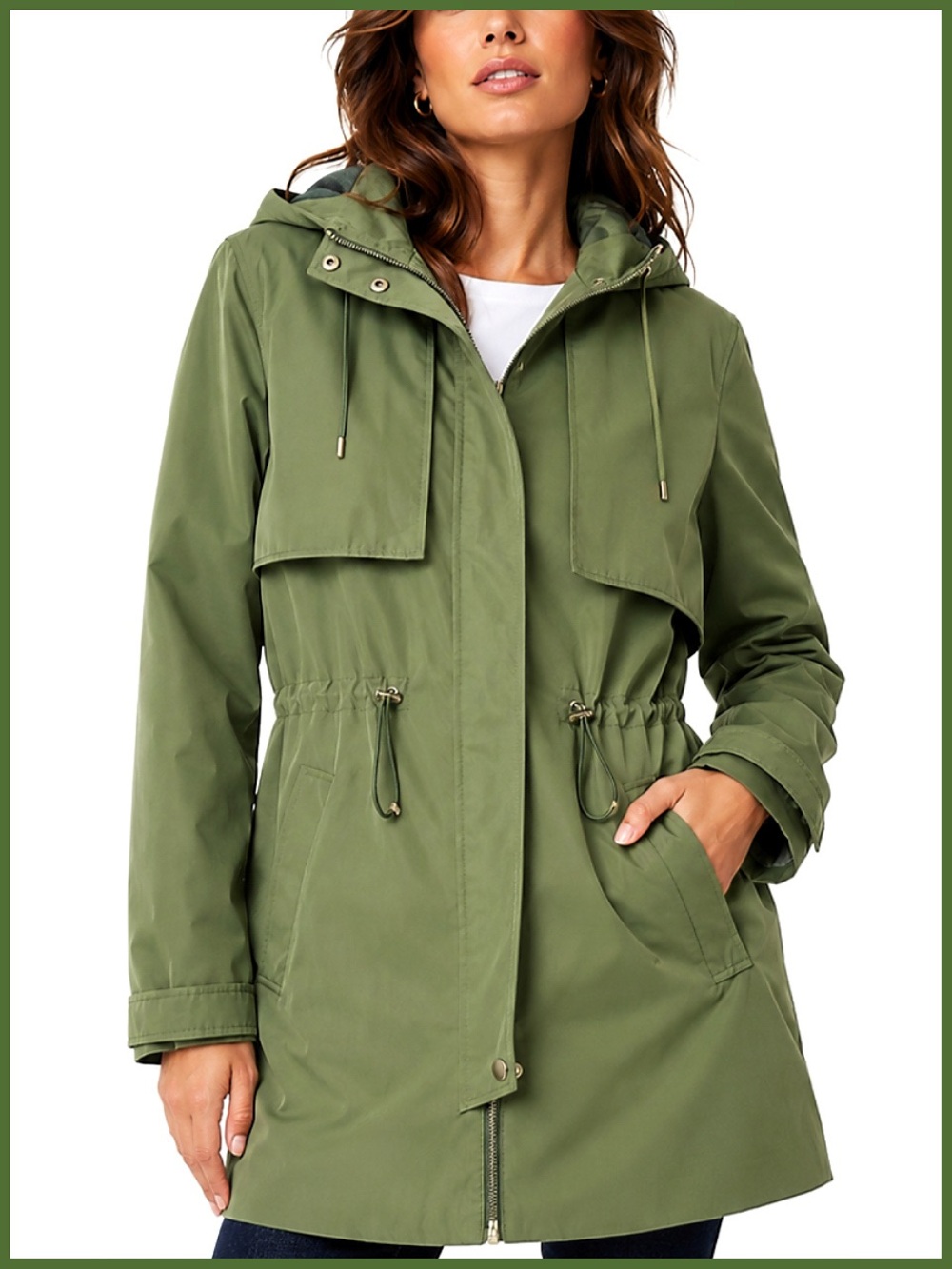 Mango MNG Olive Green Trench Coat | Jacket